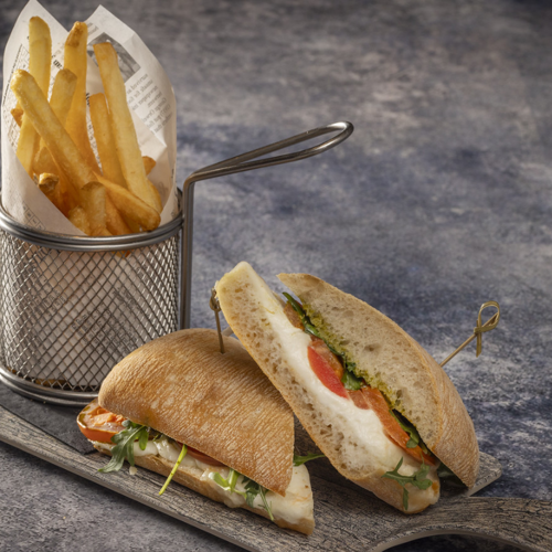<p>TOMATO &amp; MOZZARELLA CIABATTA</p>